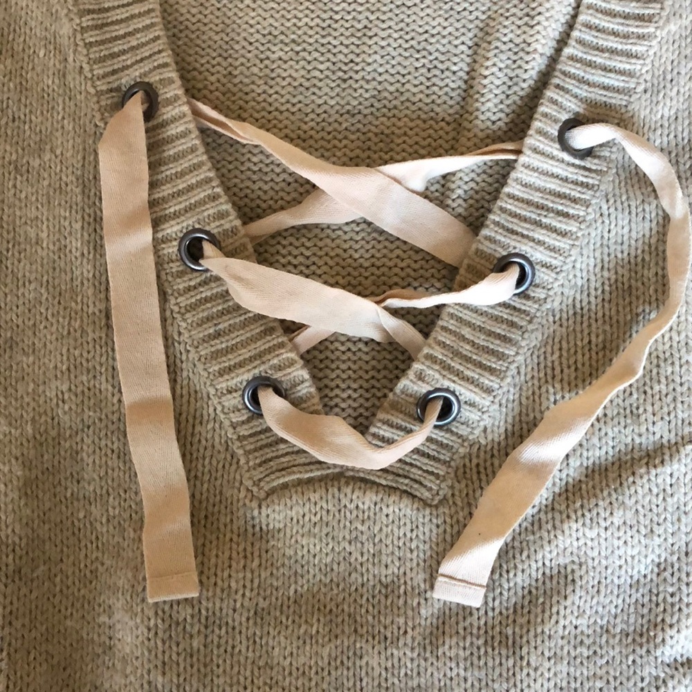Chunky Oatmeal Pullover Sweater - image 4